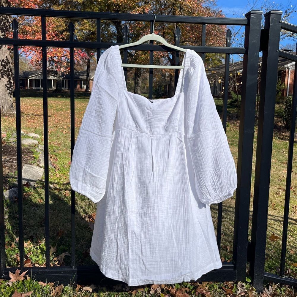J Crew Square Neck Soft Gauze Dress NWT